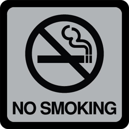 HY-KO 4.5X4.5In No Smoking Sign 4.5" x 4.5", 5PK A00492